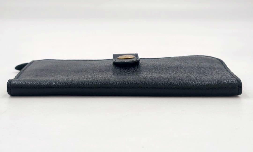 【美品 高級◎】イルビゾンテ 長財布 ラウンドジップ 本革 イタリア製 黒 袋付