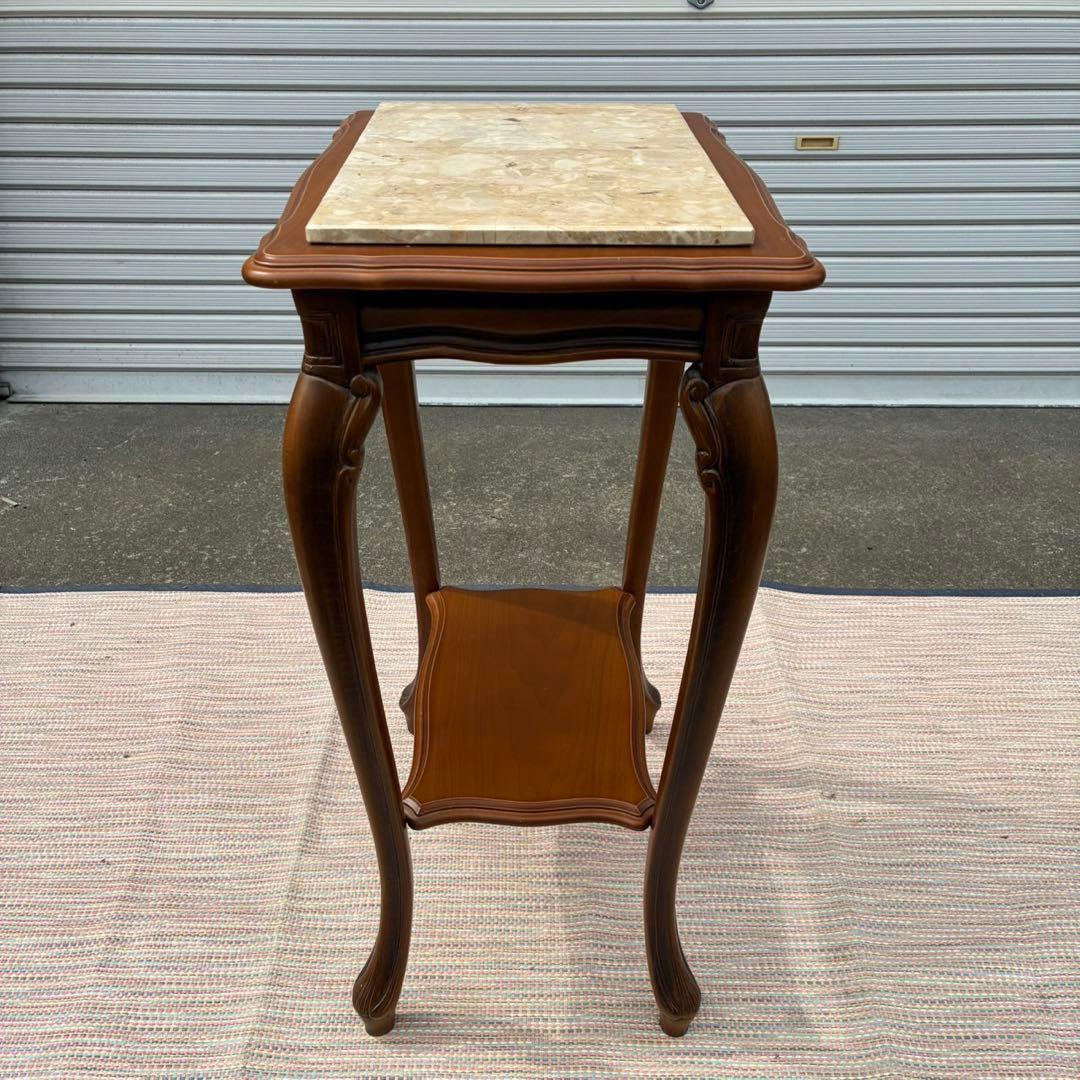 【送料込】アンティーク家具　大理石調　猫脚 コンソール 台　テーブル レトロ