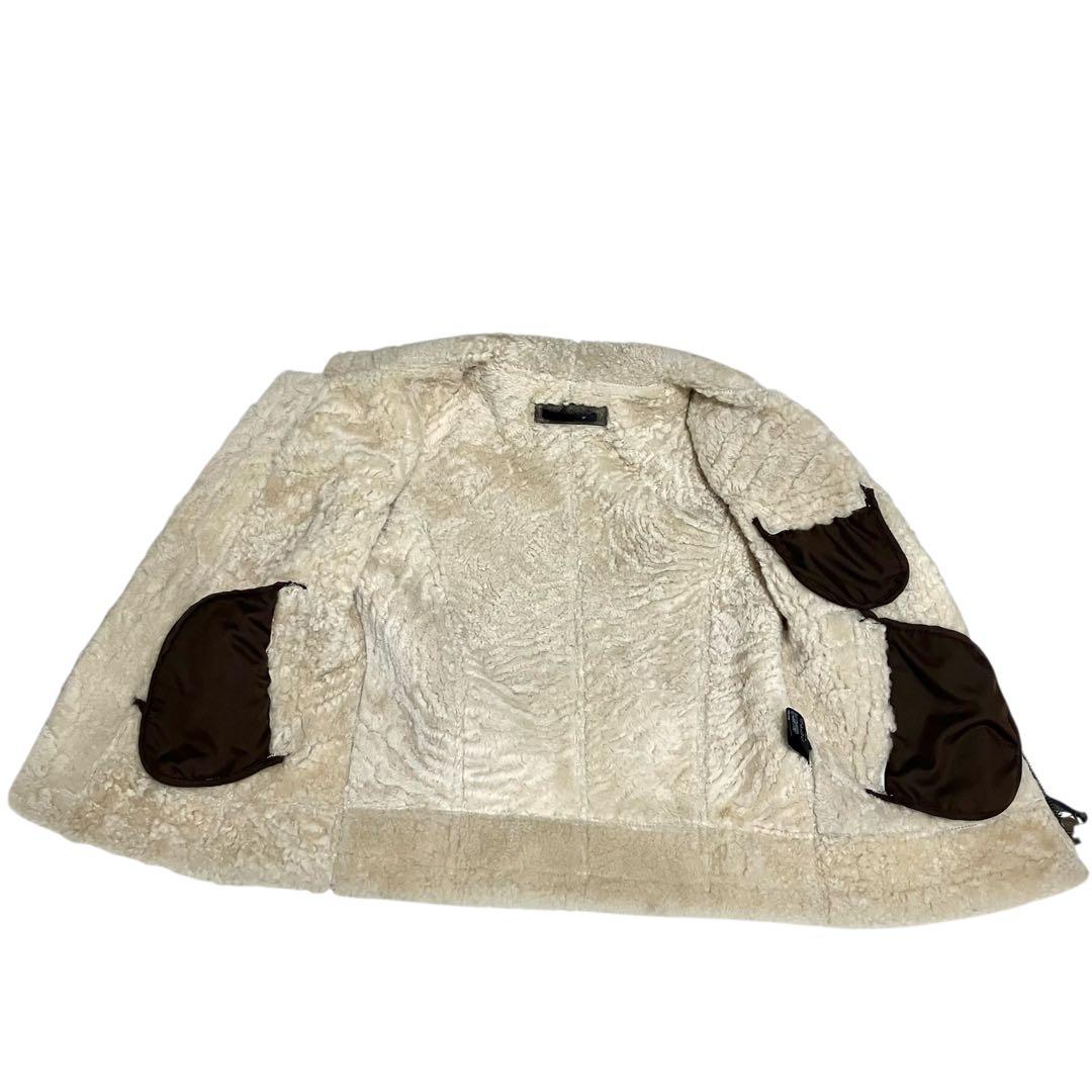 【良品】Liugoo リューグーレザーズ ムートンジャケット フライト B3 黒