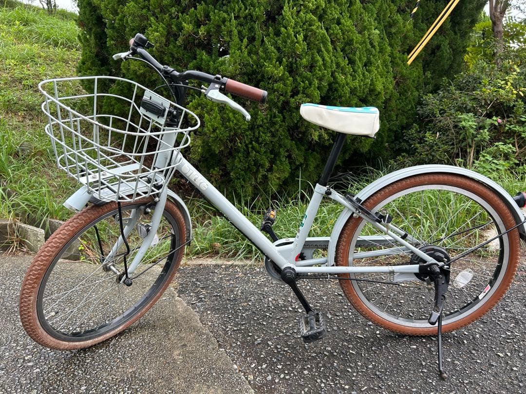 ★引取限定★ bikke j 子供用自転車 ホワイト フロントバスケット付き
