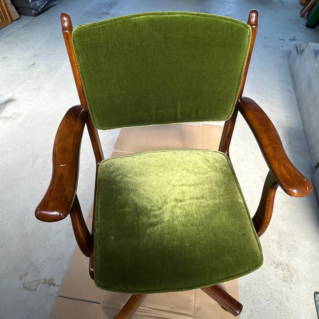 karimoku オールドカリモク コロニアル デスクチェア モケットグリーン