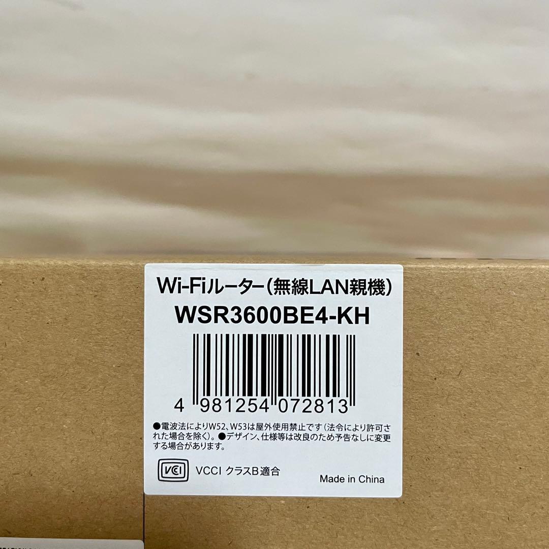 Buffalo Wi-Fi 7(11be)対応 WSR3600BE4-KH