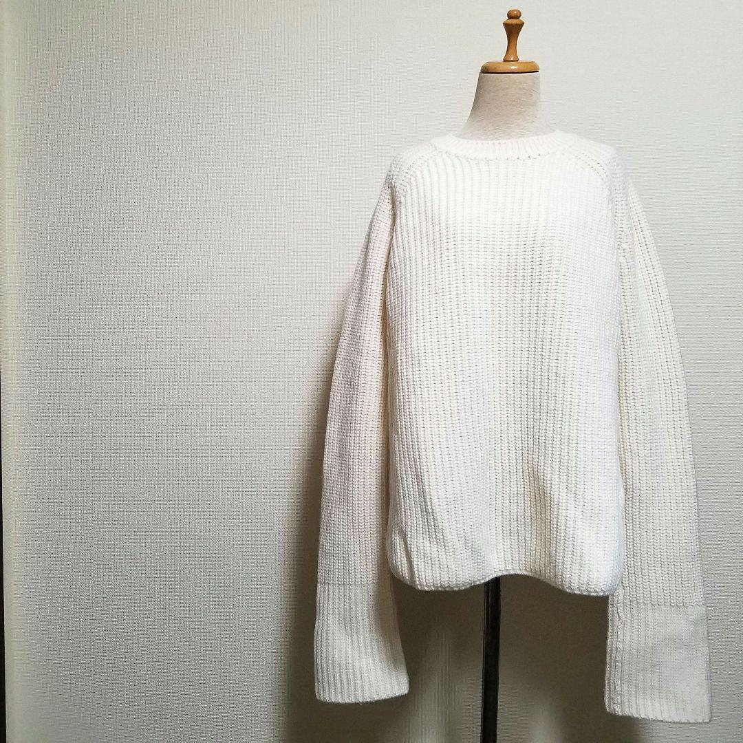 GENTLE WOMAN 畦編みオーバーサイズニット オフホワイト