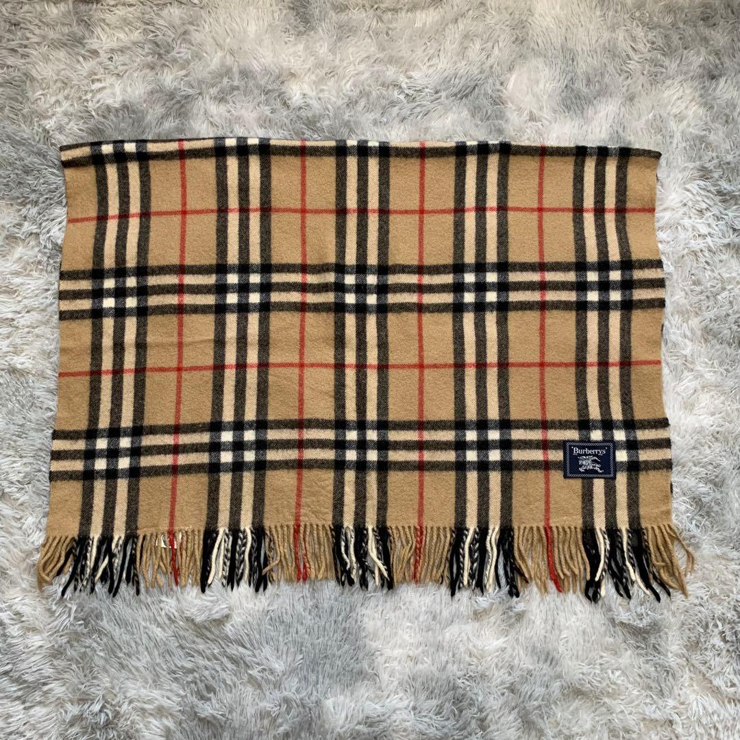 Burberrys バーバリー チェック柄 ウールブランケット 膝掛け