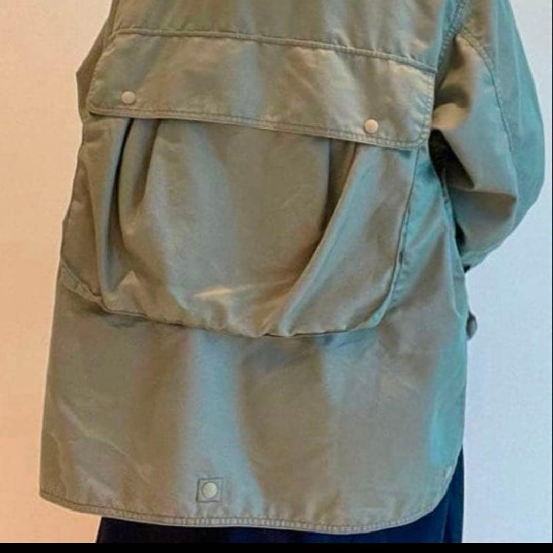 BEAMS BOY シャンブレーギャバショート フィッシングジャケット オリーブ