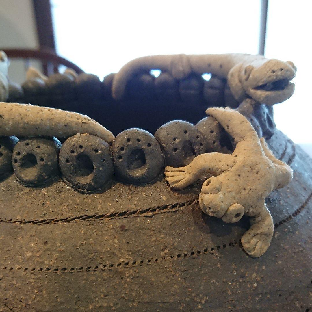 陶器のオブジェ   フロアスタンド