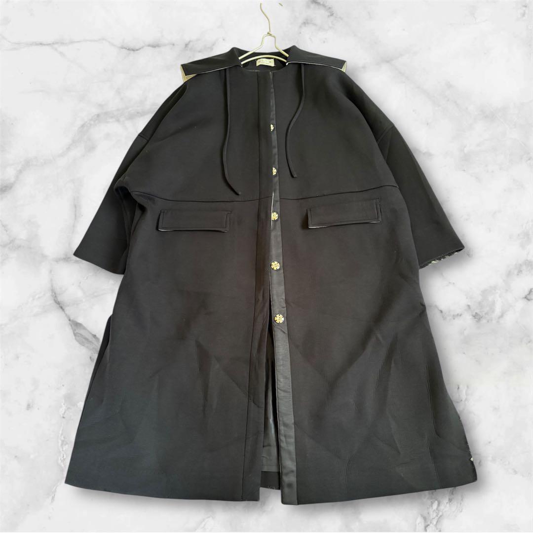 ella selectshop カーボードセーラーコート　ネイビー　フリーサイズ