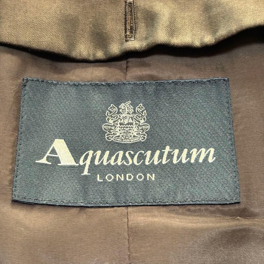 極美品 現行 アクアスキュータム トレンチコート ライナー クラブチェック