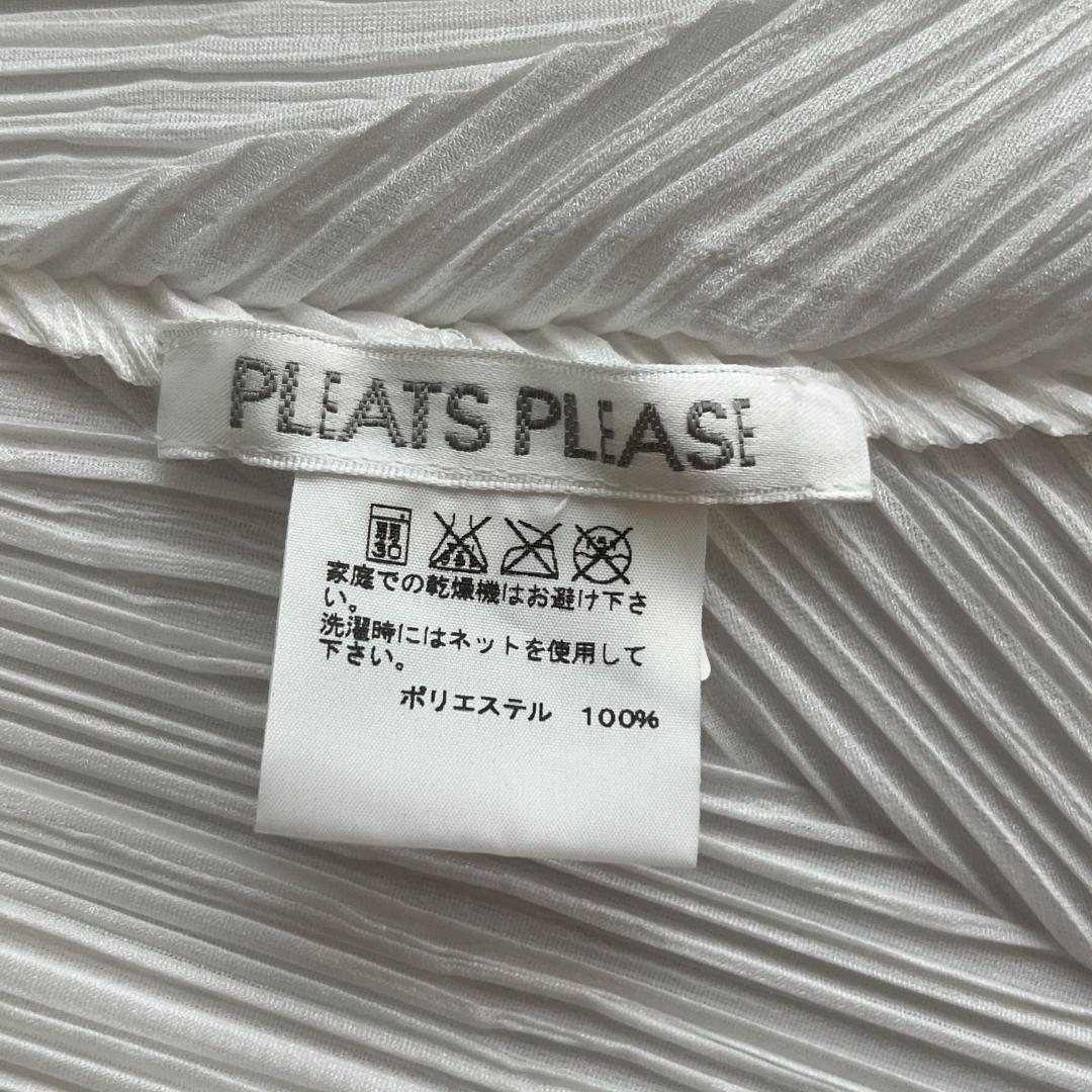 極美品 プリーツプリーズ イッセイミヤケ ブラウス お洒落 ホワイト 3