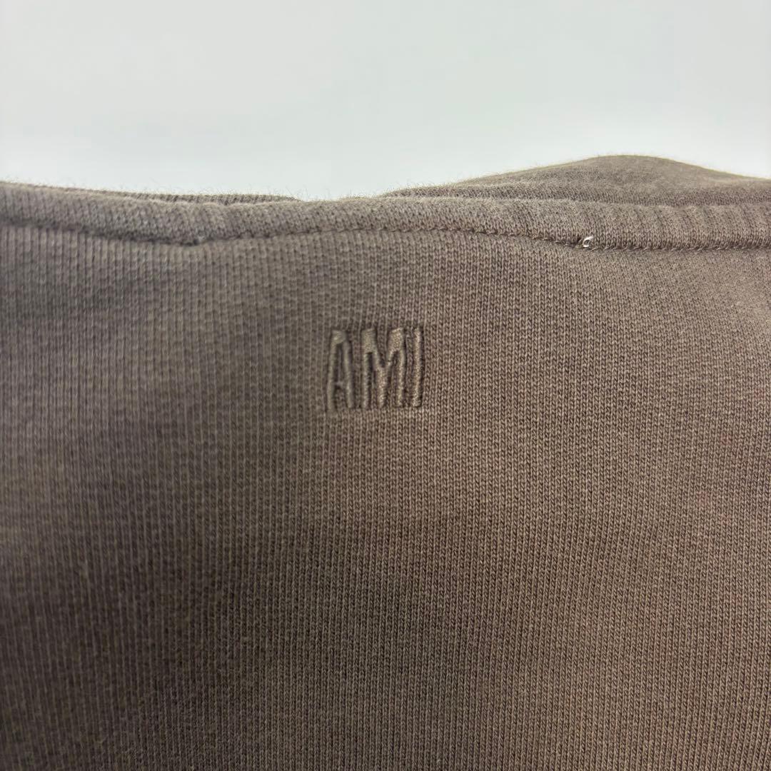 【希少カラー】Amiアミ 刺繍 ワンポイント ハートロゴ　パーカー XL