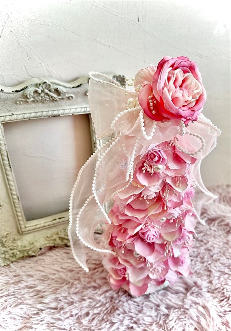 ロココ調/優しい色調ピンクローズ『petal tree』光触媒加工/1点物