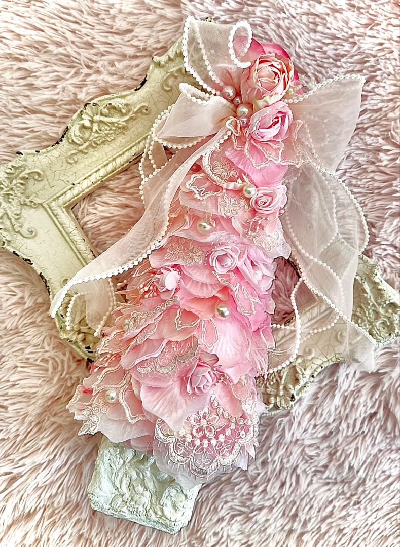 ロココ調/優しい色調ピンクローズ『petal tree』光触媒加工/1点物