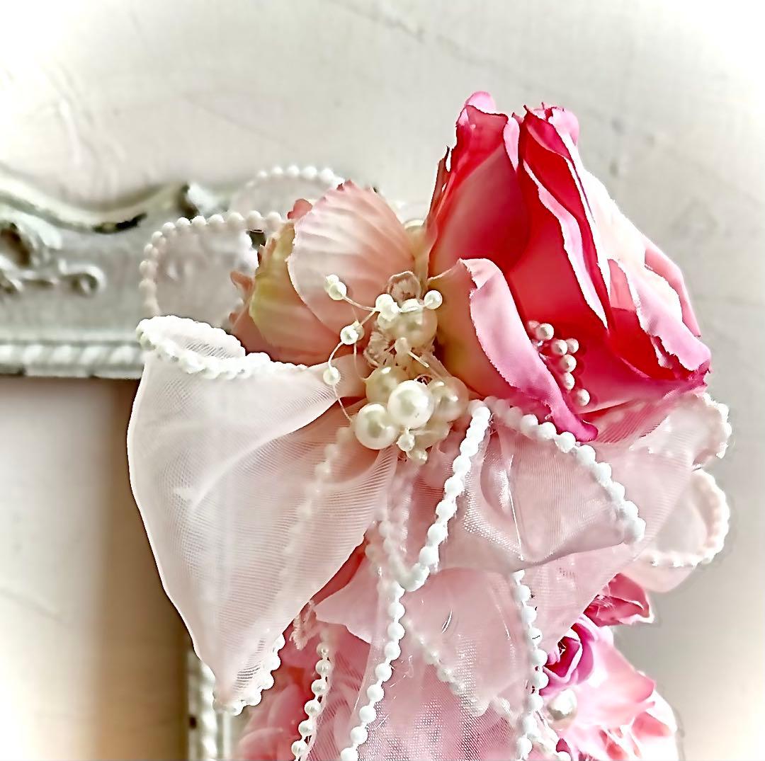 ロココ調/優しい色調ピンクローズ『petal tree』光触媒加工/1点物