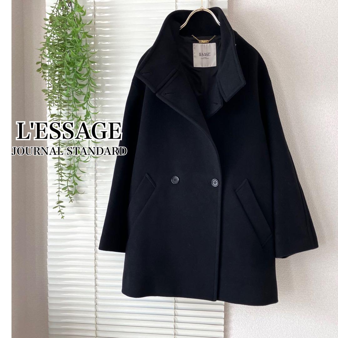 【2024AW】L'ESSAGE MANTECO スタンドショートコート 黒