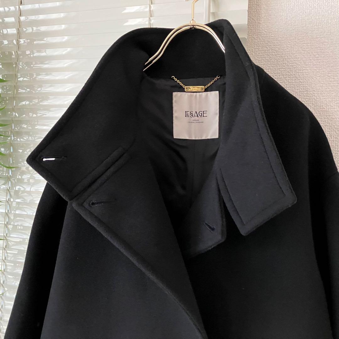 【2024AW】L'ESSAGE MANTECO スタンドショートコート 黒