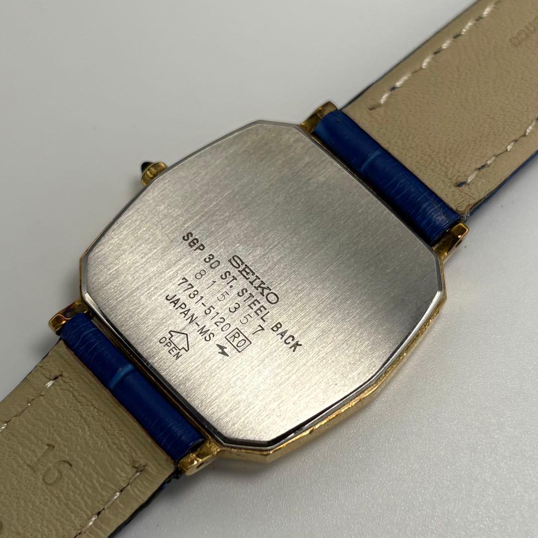 超美品 SEIKO セイコー ドルチェ 1988年製 クォーツ腕時計 電池交換済