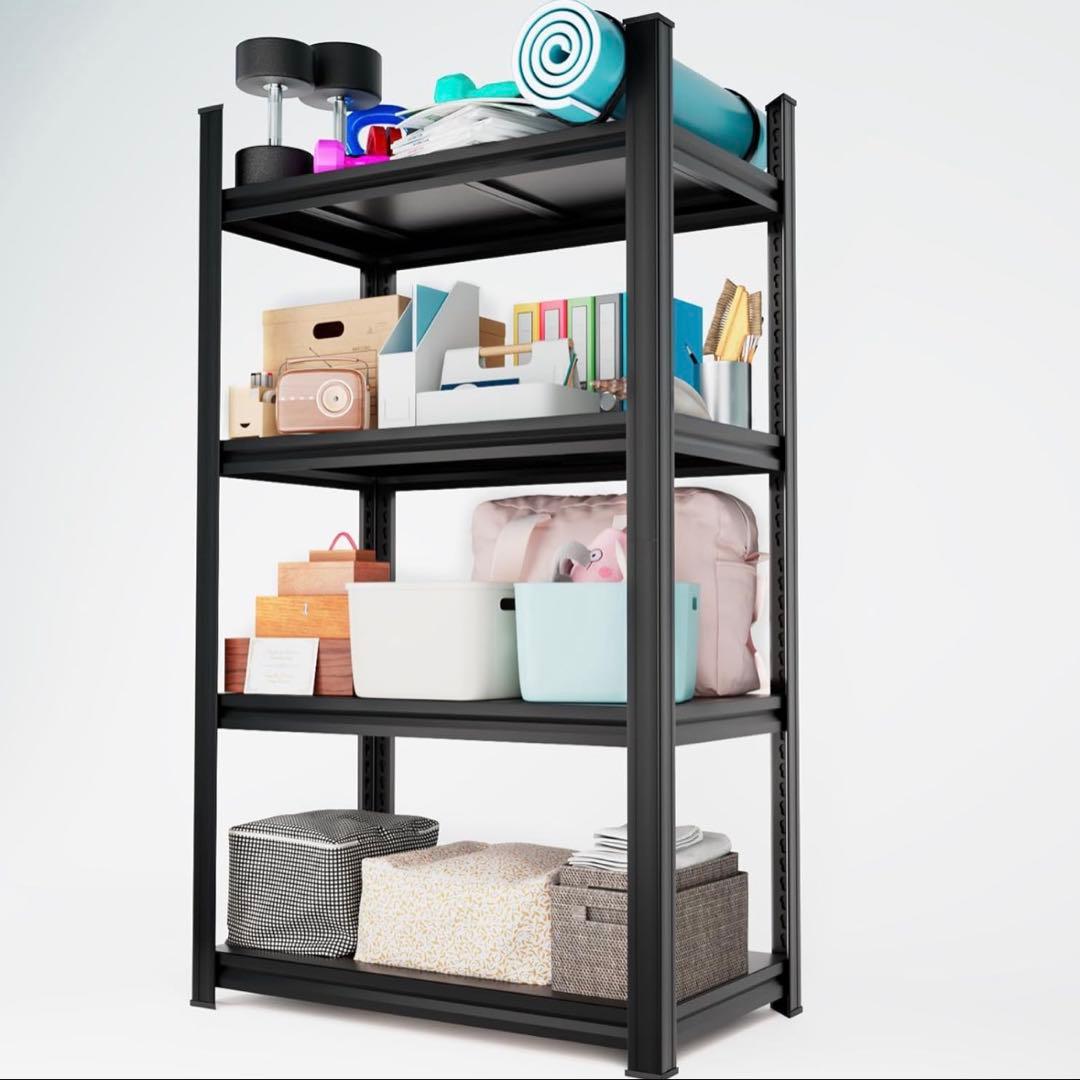 新品未使用 スチールラック 4段 ガレージラック 倉庫 収納棚 耐荷重100kg