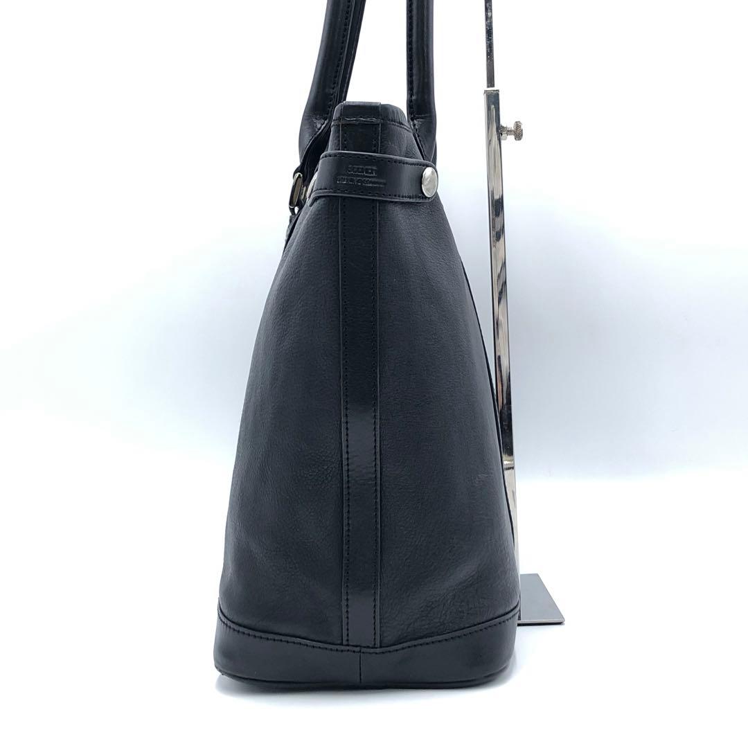 美品✨シーカー 別注 レザー トートバッグ ビジネス 肩掛け A4可 ブラック黒