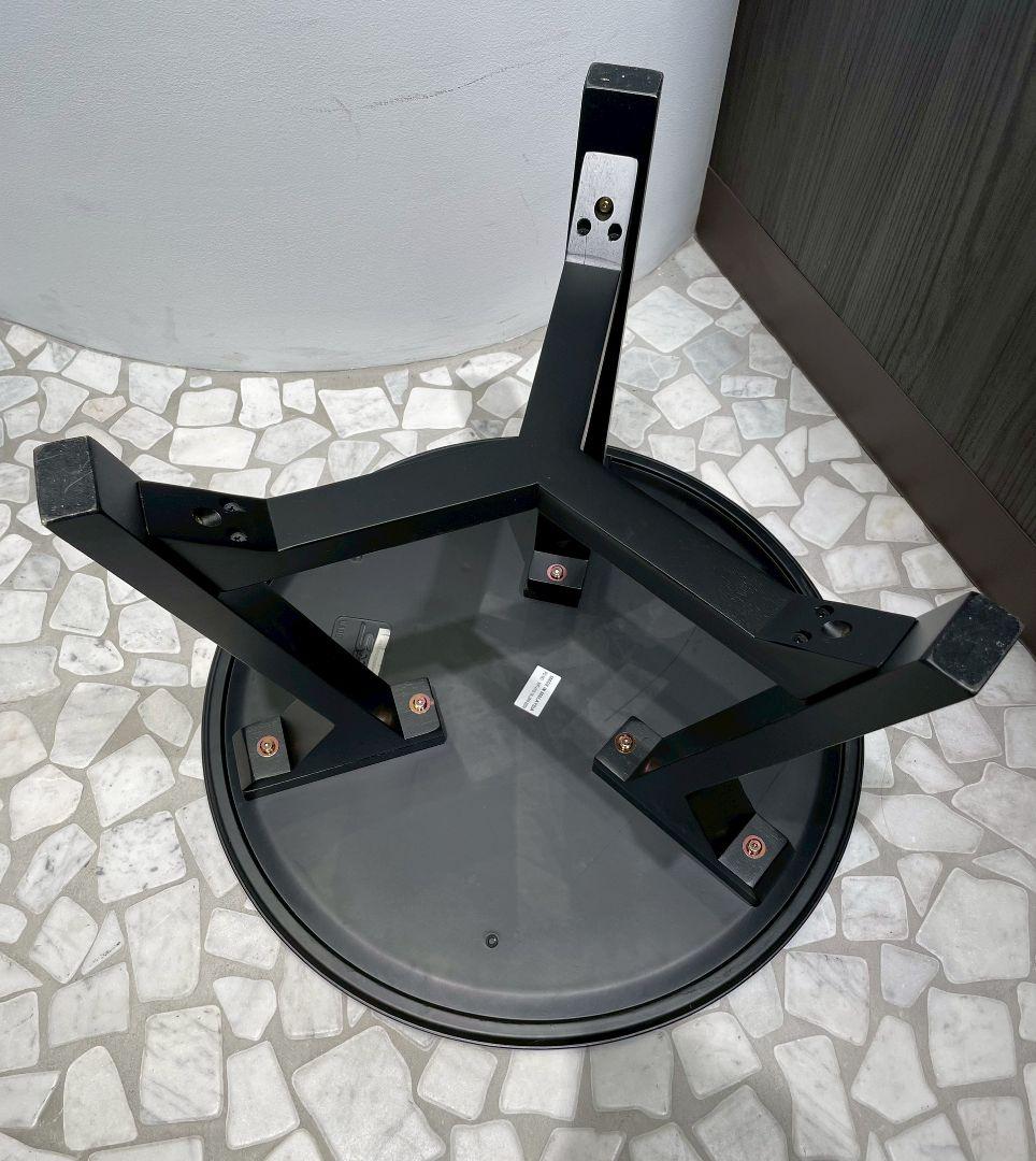 円形大理石風サイドテーブル 組み立て式 傷あり