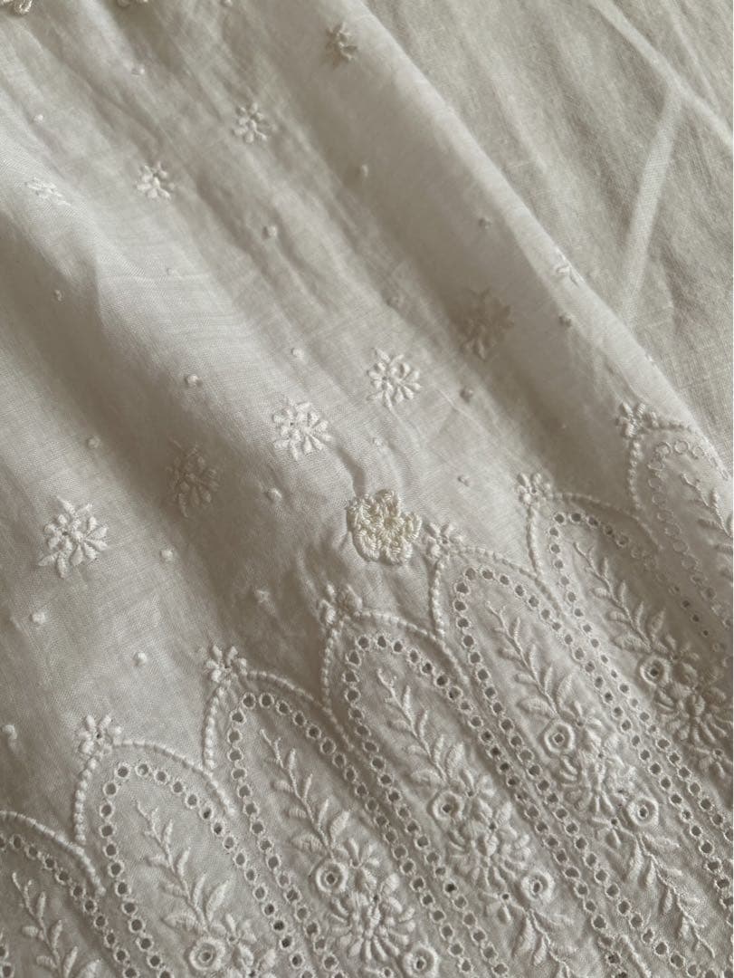 ✲*フランス・フレンチアンティーク　ベビードレス・ドールドレス　チャーチ　レース