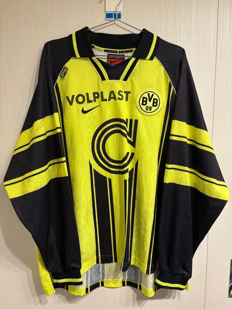 ボルシアドルトムント　96-97 CUP戦　ホームユニフォーム　Nike 長袖