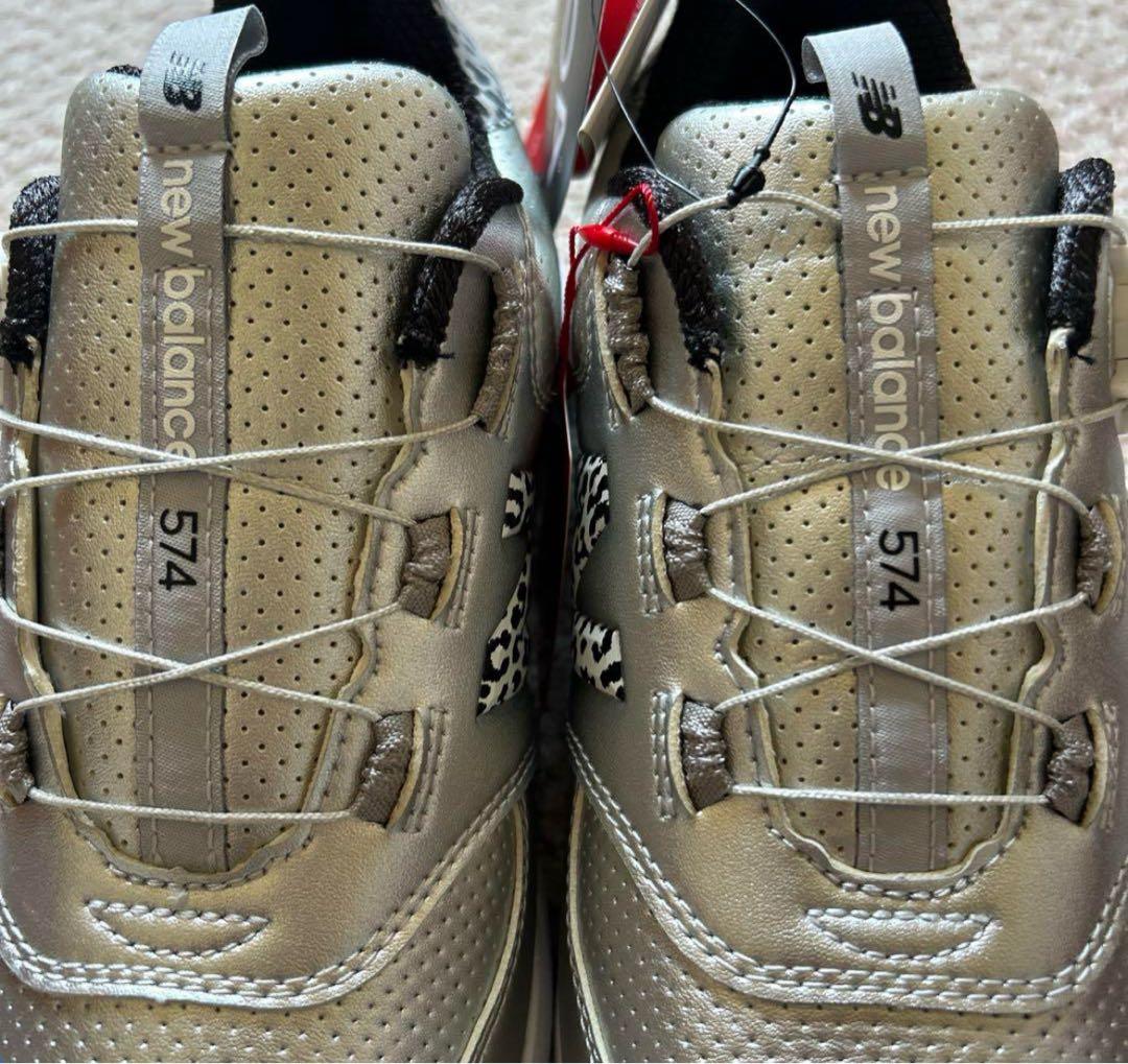 ニューバランス WGBS574 ゴルフシューズ ボアレオパード 23cm 新品