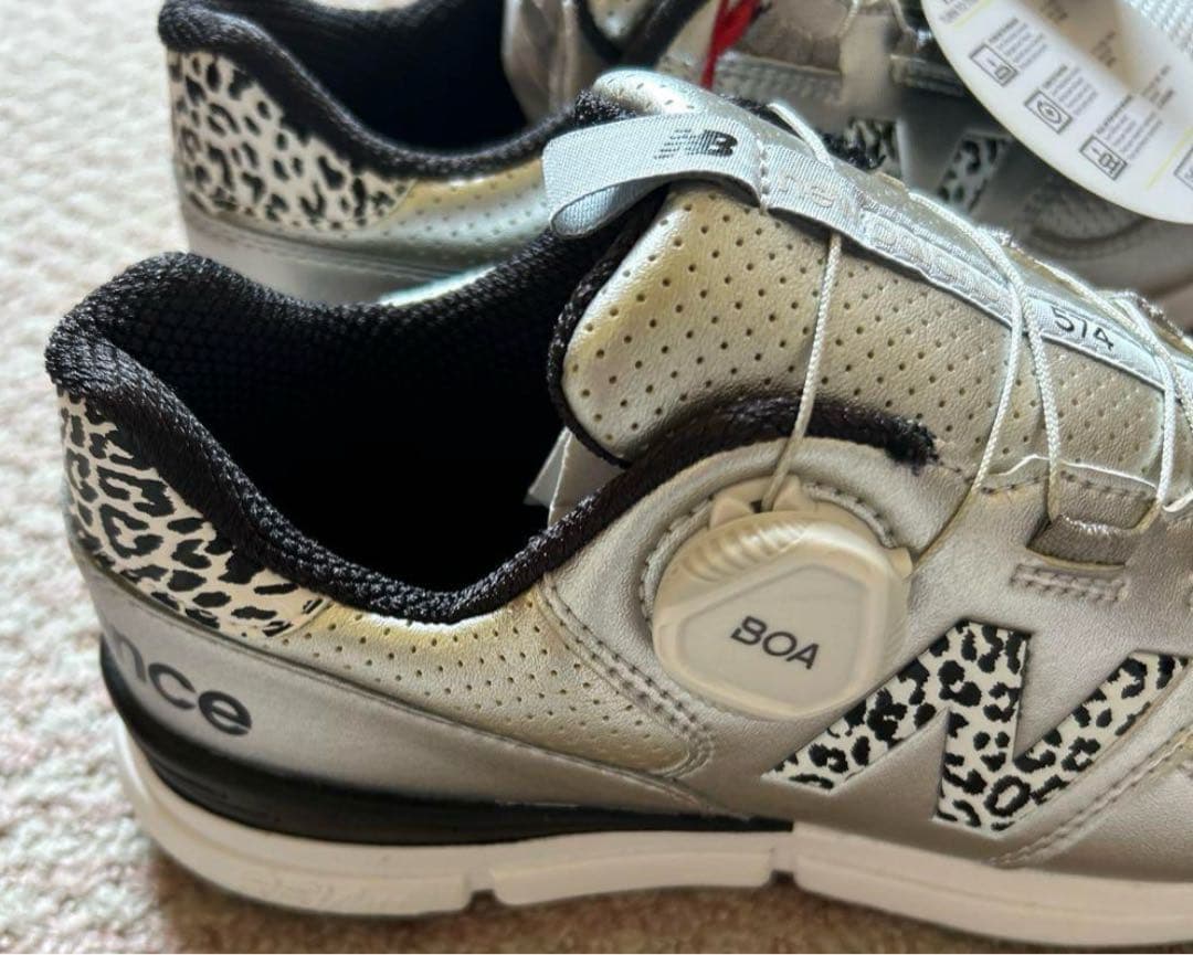 ニューバランス WGBS574 ゴルフシューズ ボアレオパード 23cm 新品