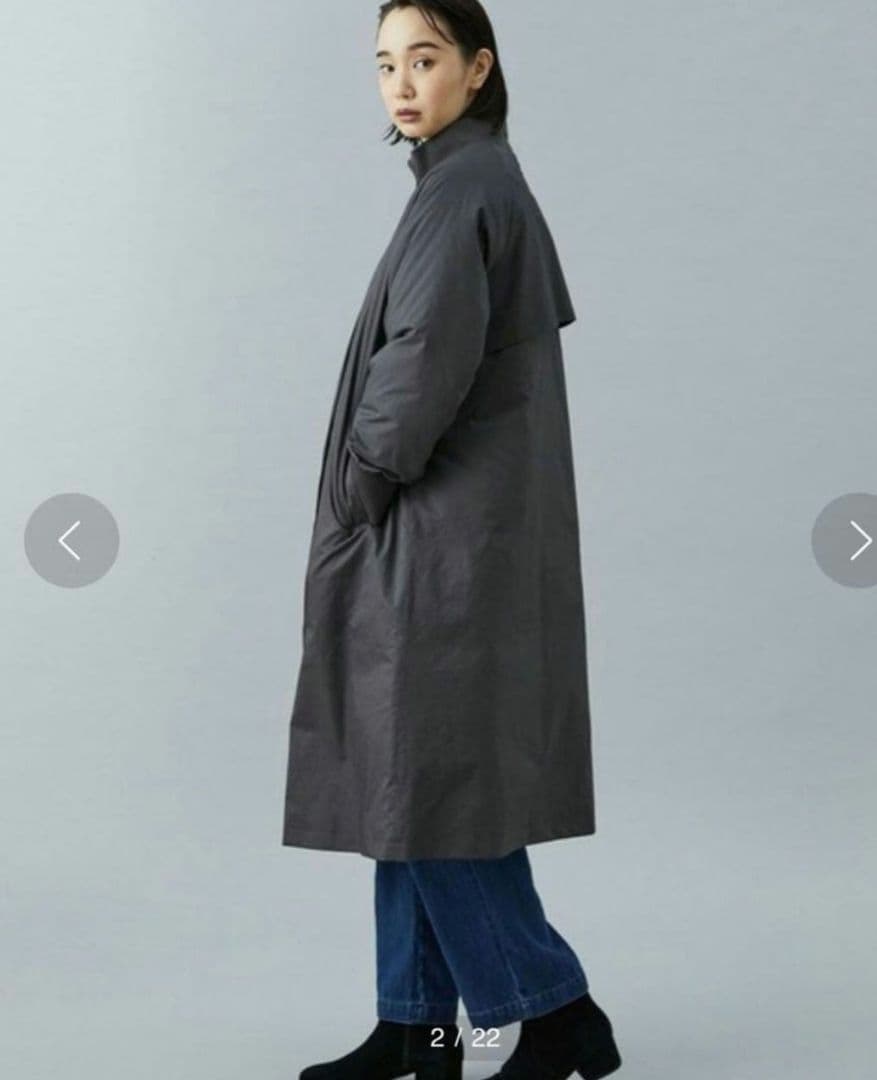 ファミちゃんさま専用！ADIEU TRISTESSE 中綿Aラインコート グレー