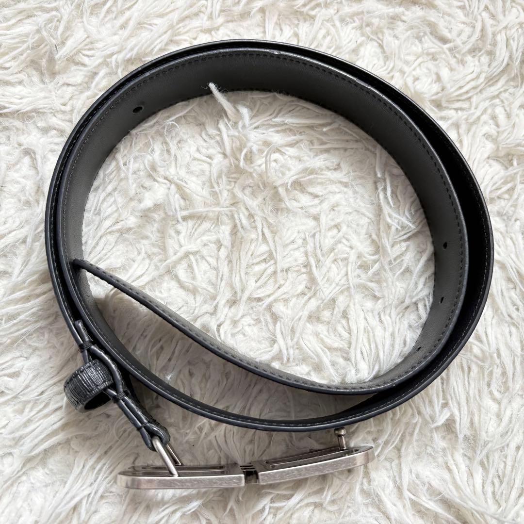 美品　BALENCIAGA BBバックル　モノグラムコーティングレザーベルト90