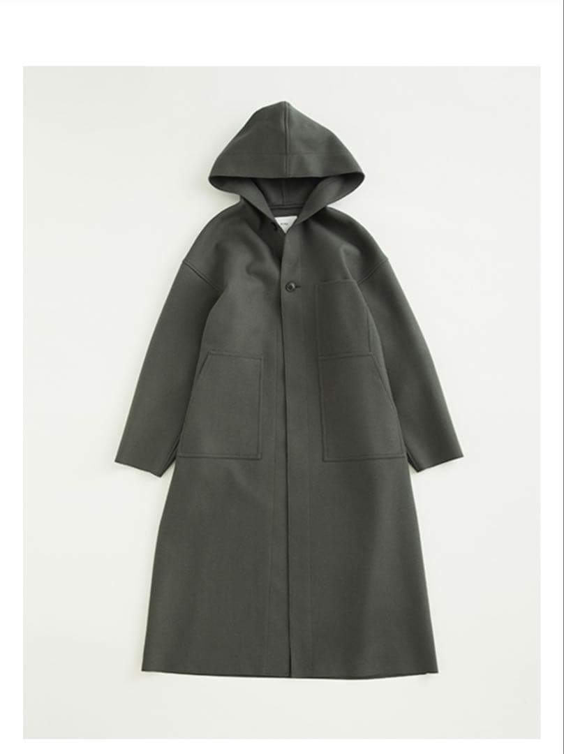 ハイク　HYKE melton hooded work coat