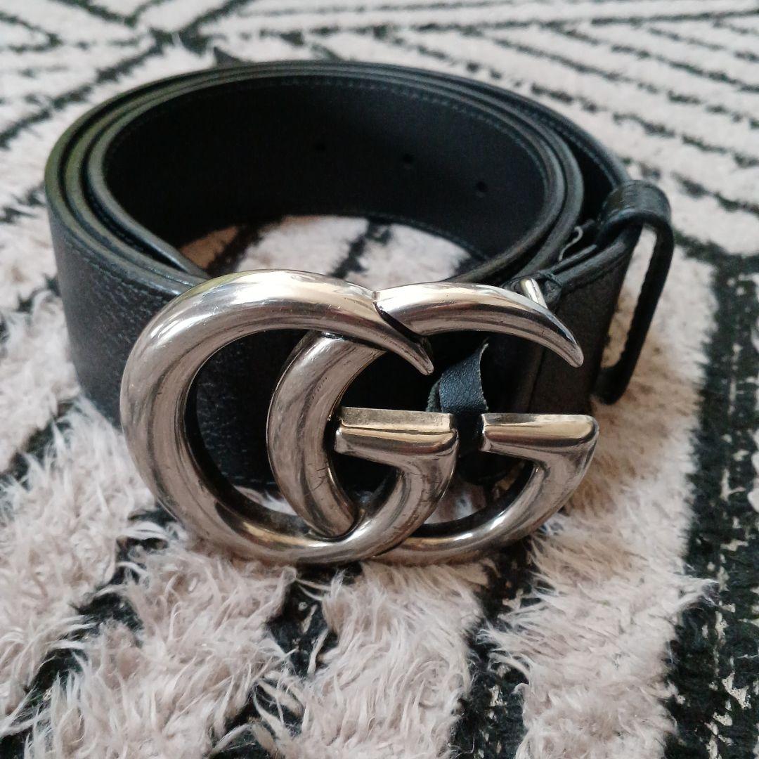 GUCCI ブラック GGバックル ベルト