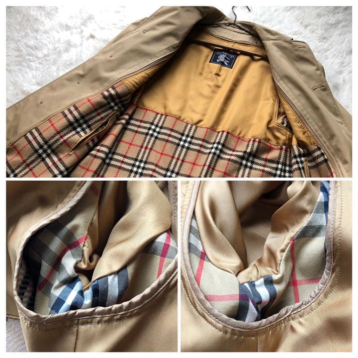 バーバリー 最高級プローサム ステンカラーコート ノバチェック ライナー付