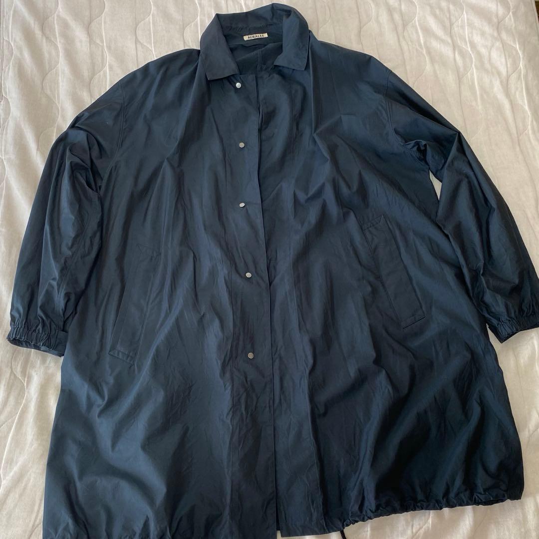 AURALEE 17SS サイズ3 ステンカラーコート ネイビー