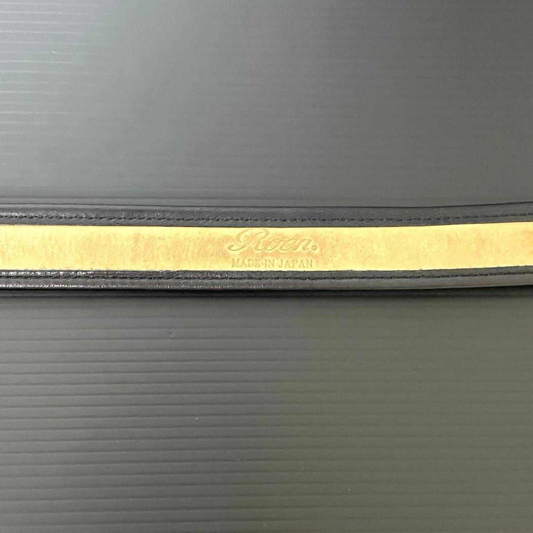 【希少】Roen ロエン スタッズ レザー ベルト 黒 スカル 髑髏 ガンメタ