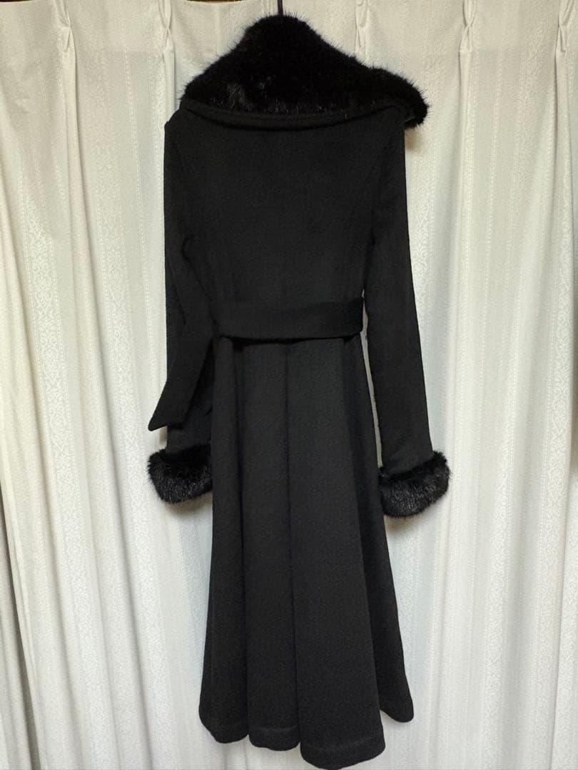 rienda ブラック ファー ロングコート
