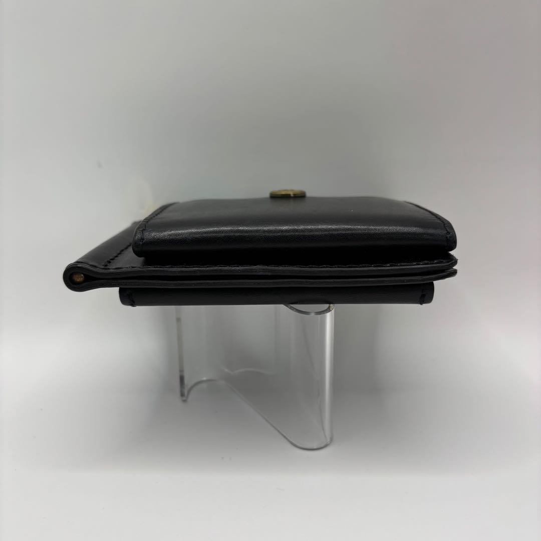 ROTAR　二つ折り財布　マネークリップ　ブラック　レザー　ウォレット　黒