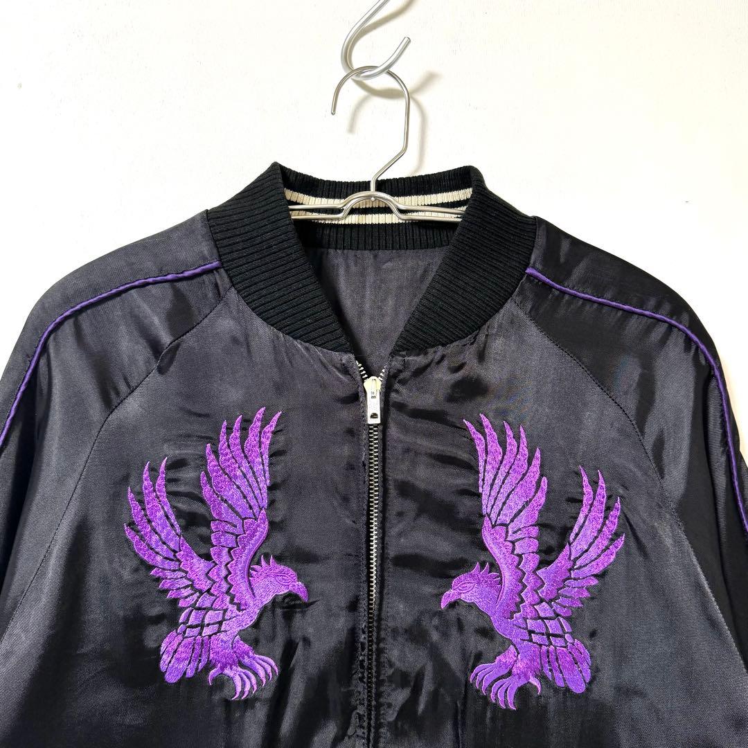 美品 CROPPED HEADS スカジャン リバーシブル 鷹 刺繍 スーベニア