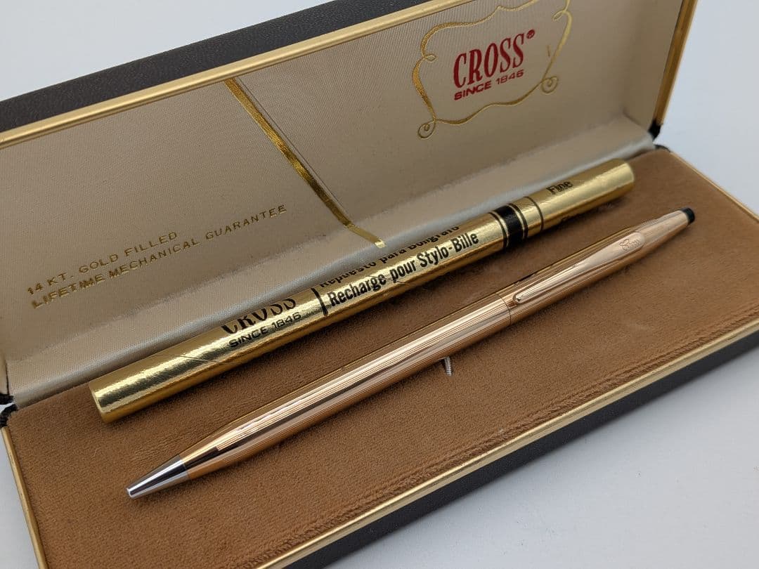 【極美品・付属品】CROSS 14KT 旧ロゴ ボールペン②17