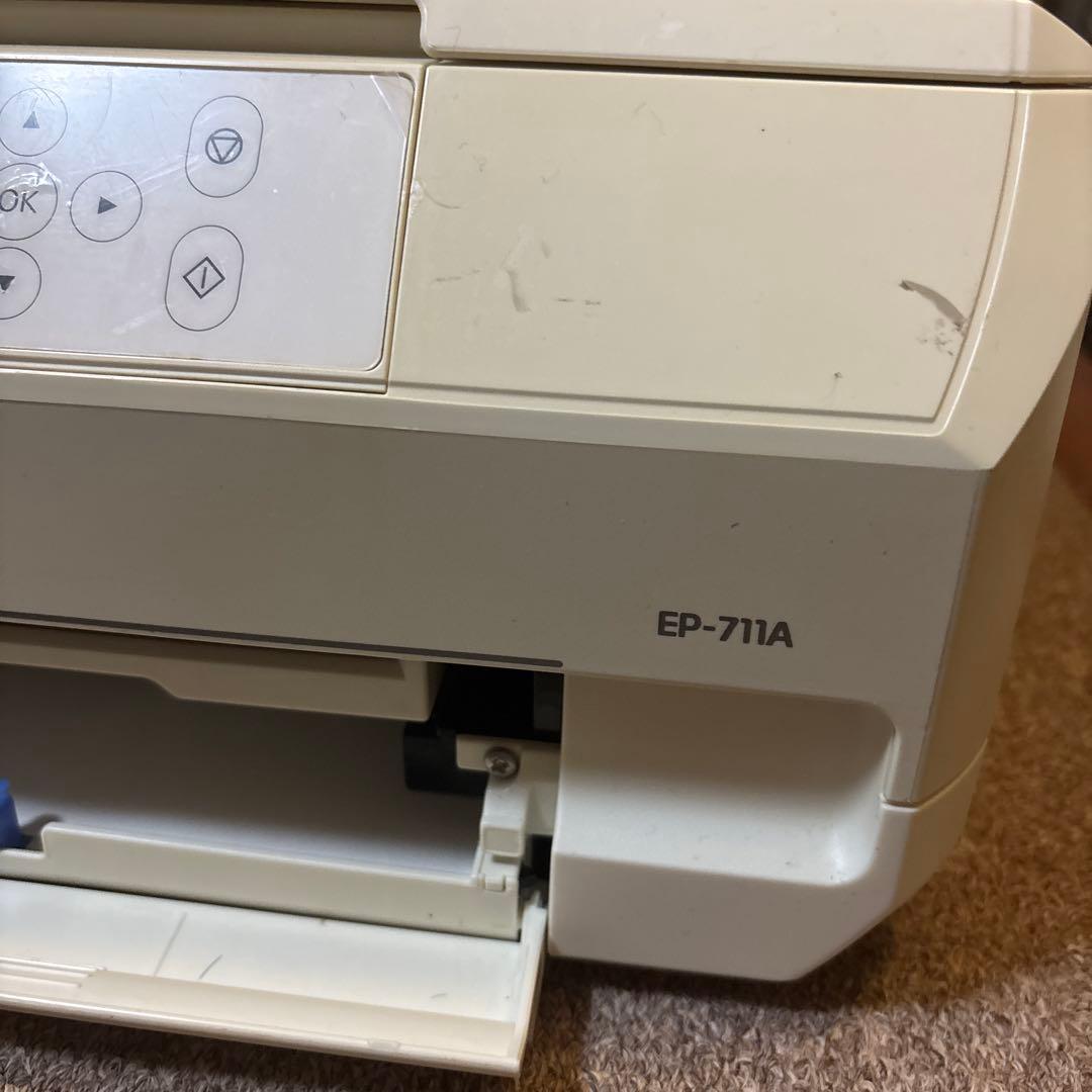 EPSON EP-711A インクジェットプリンター+用紙【動作のみ確認】