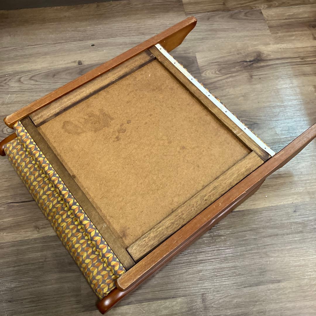 A-2 アンティーク レトロポップ 昭和レトロ 折り畳み座椅子 幾何学模様