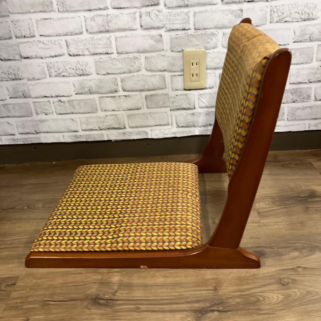 A-2 アンティーク レトロポップ 昭和レトロ 折り畳み座椅子 幾何学模様