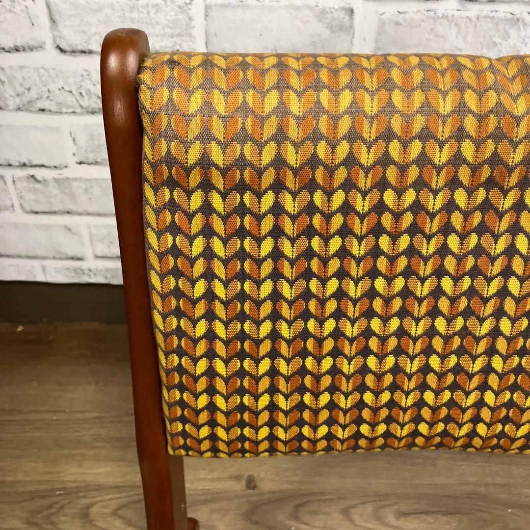 A-2 アンティーク レトロポップ 昭和レトロ 折り畳み座椅子 幾何学模様