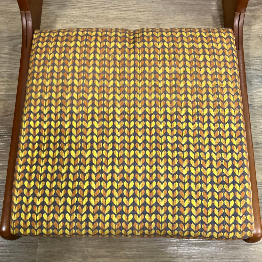 A-2 アンティーク レトロポップ 昭和レトロ 折り畳み座椅子 幾何学模様