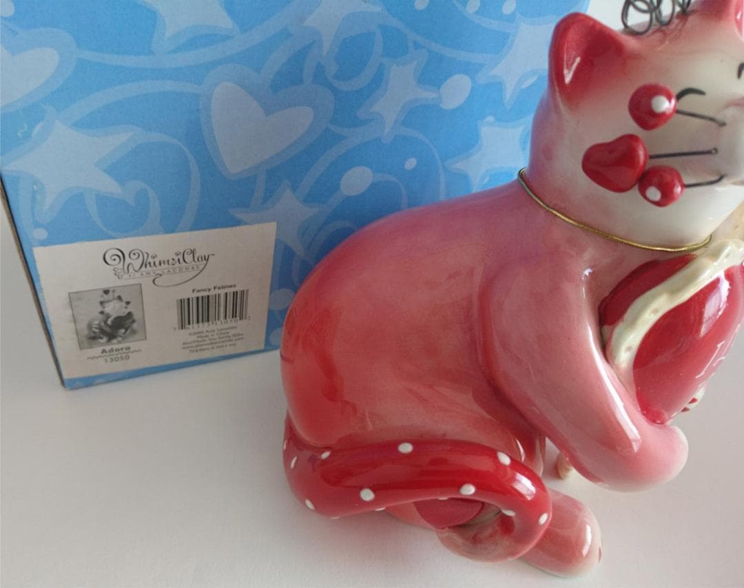 【2点セット】Amy Lacombe WhimsiClay 猫 陶器 置物