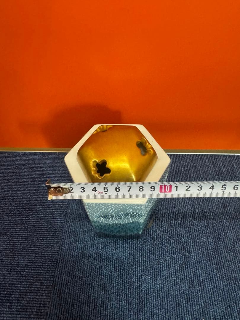 1679 有田焼 藤井朱明作 朝日雪香炉 染付樹海図細密絵付　未使用