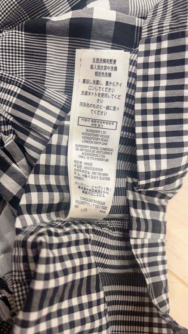 Burberry キッズ　チェックワンピース　120cm バーバリー