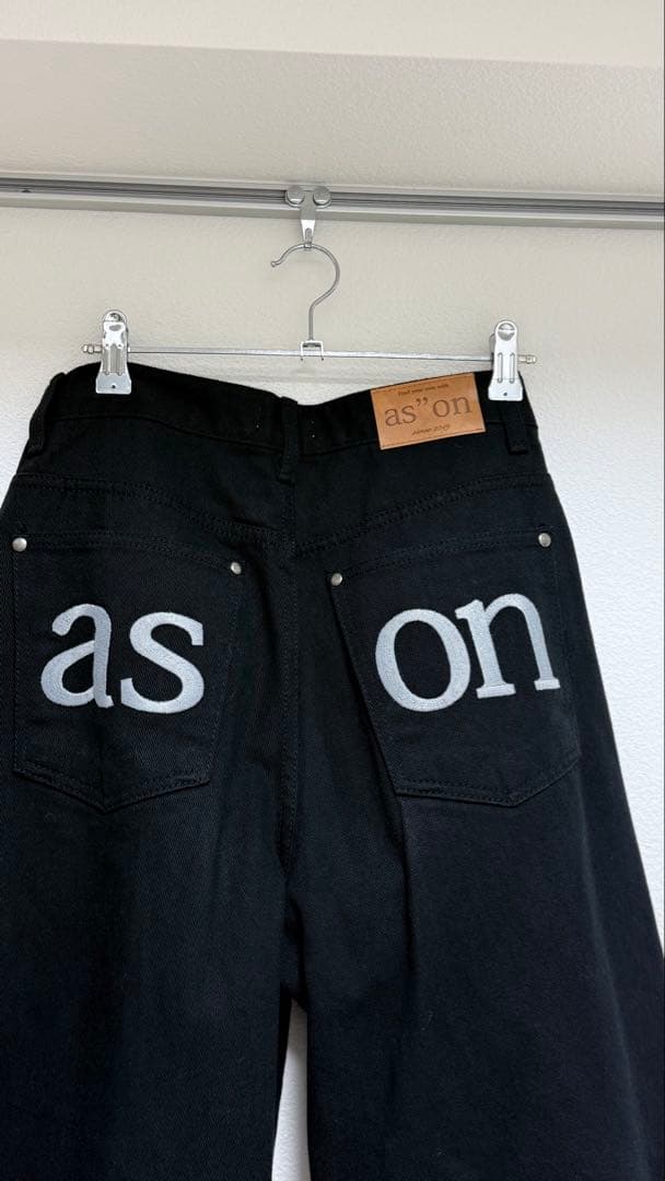 ASON スモッグワイドパンツ ブラック S