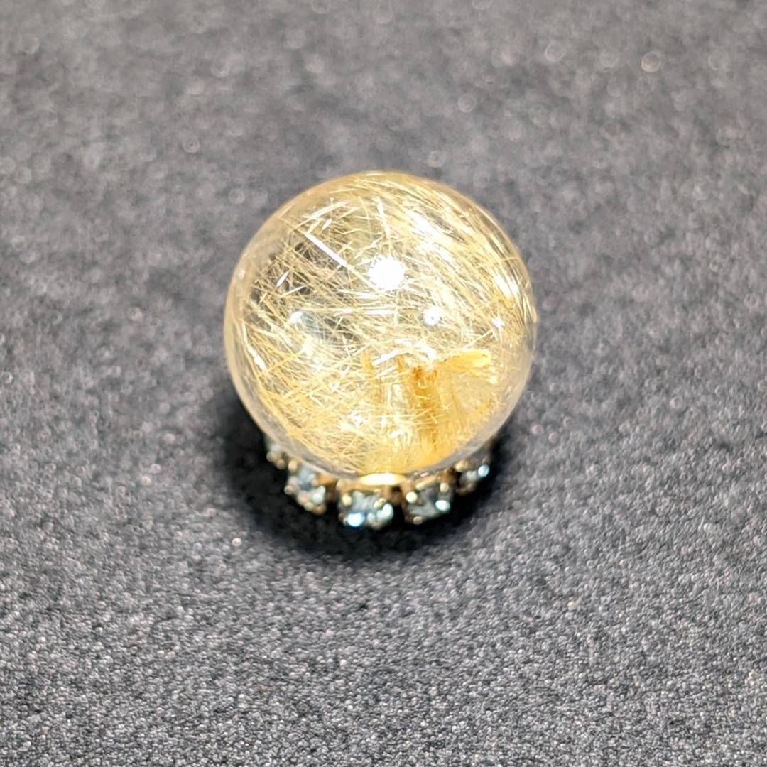 一点物 繊細な金針が魅力 ゴールドルチル 粒売り 10ミリ 輝く水晶のお守り効果
