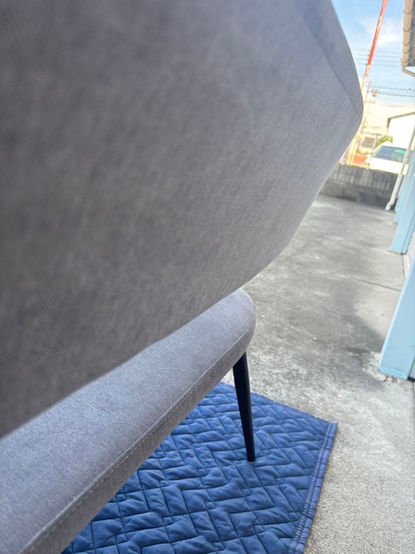 設置込★背もたれ付きダイニングベンチ★ソファ★グレー★ベンチ★ニトリ