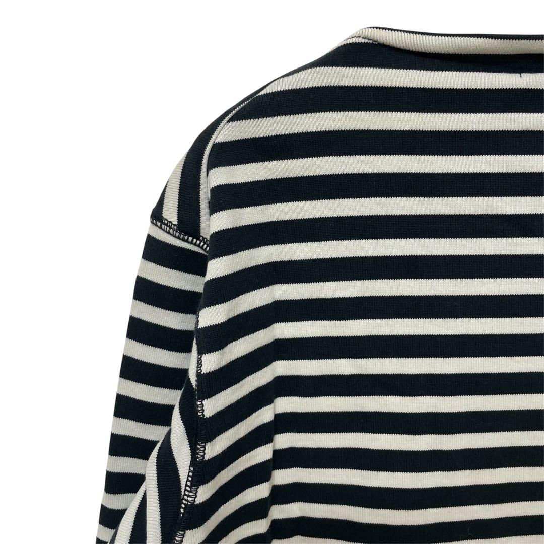 07AW STRIPED LS CUTSAW ボートネックボーダー長袖Tシャツ.